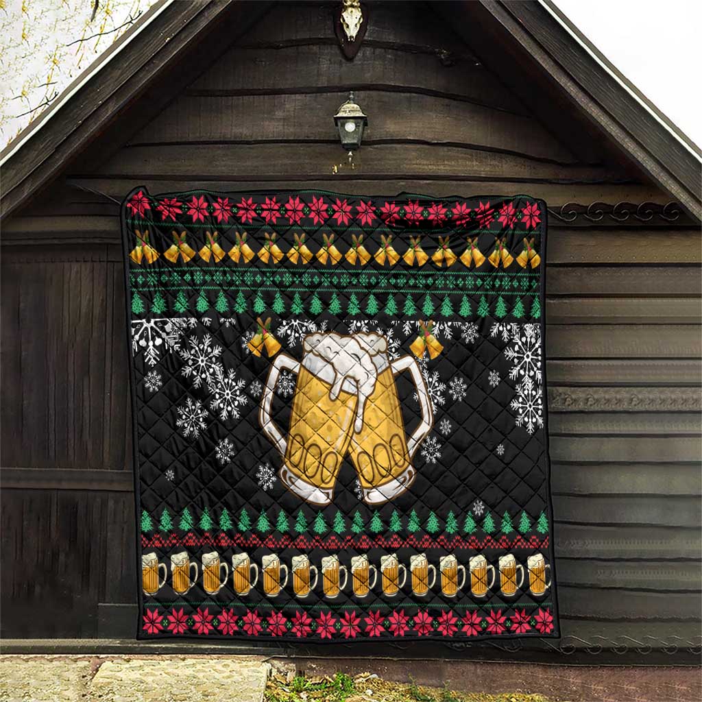 Drinker Bell Christmas Quilt Funny Xmas Holiday Patterns - Wonder Print Shop