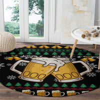 Drinker Bell Christmas Round Carpet Funny Xmas Holiday Patterns - Wonder Print Shop