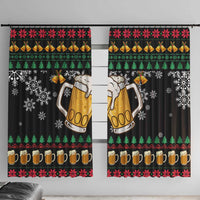 Drinker Bell Christmas Window Curtain Funny Xmas Holiday Patterns - Wonder Print Shop