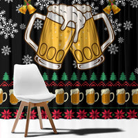 Drinker Bell Christmas Window Curtain Funny Xmas Holiday Patterns - Wonder Print Shop
