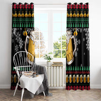 Drinker Bell Christmas Window Curtain Funny Xmas Holiday Patterns - Wonder Print Shop