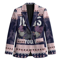 Jesus Has Your Back Jiu Jitsu Christmas Blazer Funny Xmas Holiday Patterns - Wonder Print Shop