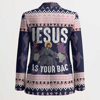 Jesus Has Your Back Jiu Jitsu Christmas Blazer Funny Xmas Holiday Patterns - Wonder Print Shop