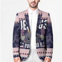 Jesus Has Your Back Jiu Jitsu Christmas Blazer Funny Xmas Holiday Patterns - Wonder Print Shop