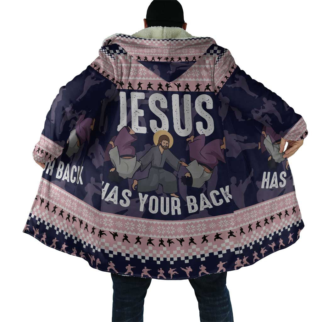 Jesus Has Your Back Jiu Jitsu Christmas Cloak Funny Xmas Holiday Patterns - Wonder Print Shop