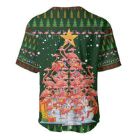 Flamingo Christmas Tree Christmas Baseball Jersey Funny Xmas Holiday Patterns - Wonder Print Shop