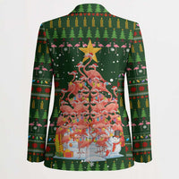 Flamingo Christmas Tree Christmas Blazer Funny Xmas Holiday Patterns - Wonder Print Shop