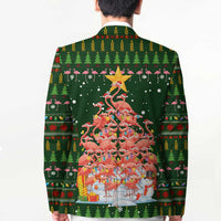 Flamingo Christmas Tree Christmas Blazer Funny Xmas Holiday Patterns - Wonder Print Shop