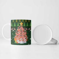 Flamingo Christmas Tree Christmas Ceramic Mug Funny Xmas Holiday Patterns - Wonder Print Shop