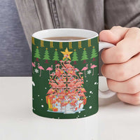 Flamingo Christmas Tree Christmas Ceramic Mug Funny Xmas Holiday Patterns - Wonder Print Shop