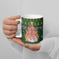 Flamingo Christmas Tree Christmas Ceramic Mug Funny Xmas Holiday Patterns - Wonder Print Shop