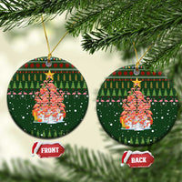 Flamingo Christmas Tree Christmas Ceramic Ornament Funny Xmas Holiday Patterns - Wonder Print Shop