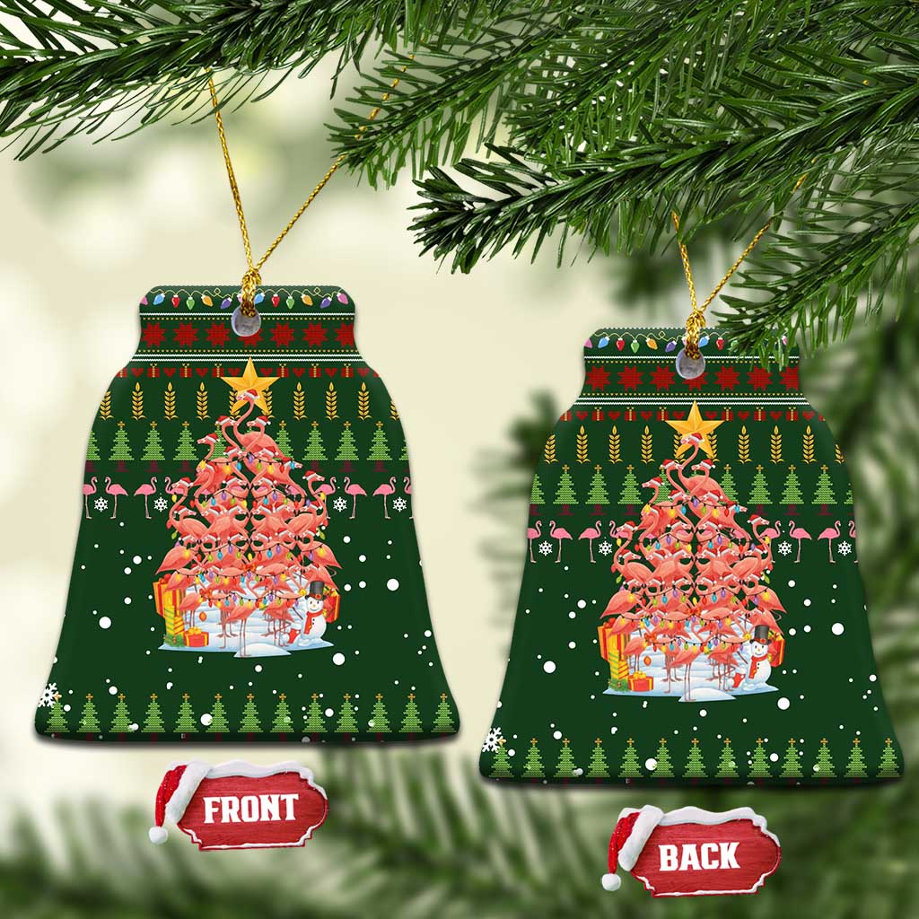 Flamingo Christmas Tree Christmas Ceramic Ornament Funny Xmas Holiday Patterns - Wonder Print Shop