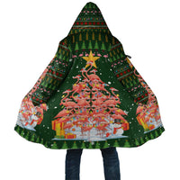 Flamingo Christmas Tree Christmas Cloak Funny Xmas Holiday Patterns - Wonder Print Shop