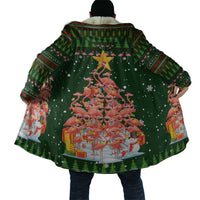 Flamingo Christmas Tree Christmas Cloak Funny Xmas Holiday Patterns - Wonder Print Shop