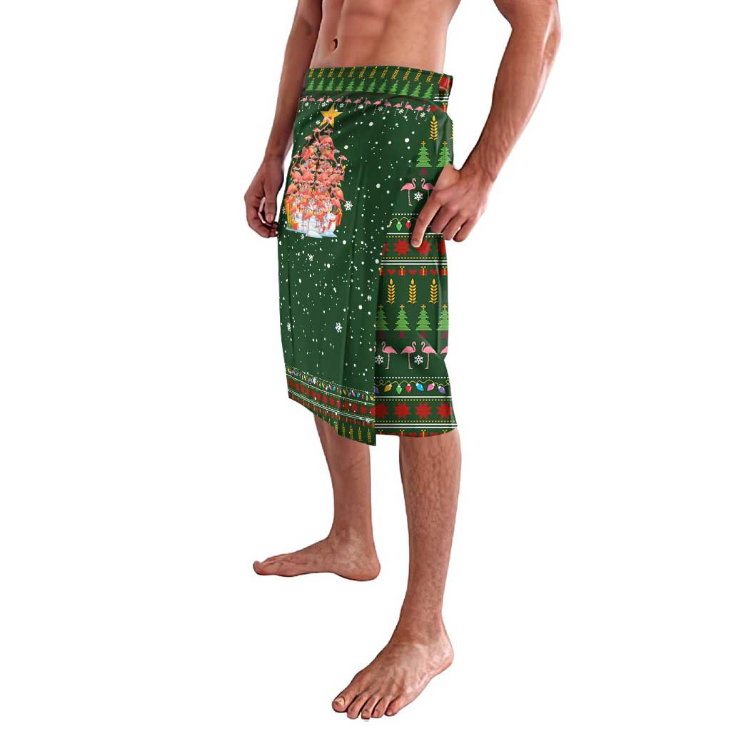Flamingo Christmas Tree Christmas Lavalava Funny Xmas Holiday Patterns - Wonder Print Shop