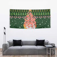Flamingo Christmas Tree Christmas Tapestry Funny Xmas Holiday Patterns - Wonder Print Shop