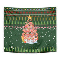 Flamingo Christmas Tree Christmas Tapestry Funny Xmas Holiday Patterns - Wonder Print Shop
