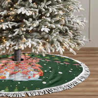 Flamingo Christmas Tree Christmas Tree Skirt Funny Xmas Holiday Patterns - Wonder Print Shop