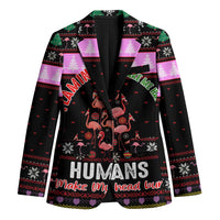 Flamingo Make Me Happy Christmas Blazer Funny Xmas Holiday Patterns - Wonder Print Shop