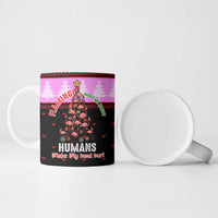 Flamingo Make Me Happy Christmas Ceramic Mug Funny Xmas Holiday Patterns - Wonder Print Shop