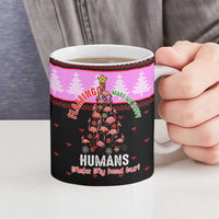 Flamingo Make Me Happy Christmas Ceramic Mug Funny Xmas Holiday Patterns - Wonder Print Shop