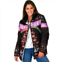 Flamingo Make Me Happy Christmas Padded Jacket Funny Xmas Holiday Patterns - Wonder Print Shop