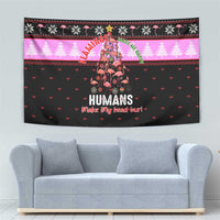 Flamingo Make Me Happy Christmas Tapestry Funny Xmas Holiday Patterns - Wonder Print Shop