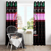 Flamingo Make Me Happy Christmas Window Curtain Funny Xmas Holiday Patterns - Wonder Print Shop