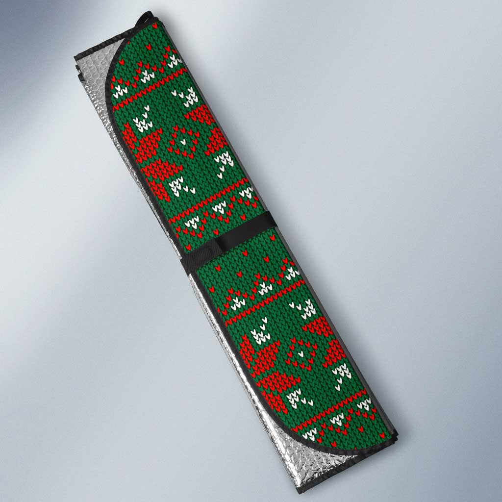 Great Dane Woofmas Christmas Auto Sun Shade Funny Xmas Holiday Patterns - Wonder Print Shop