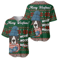 Great Dane Woofmas Christmas Baseball Jersey Funny Xmas Holiday Patterns - Wonder Print Shop
