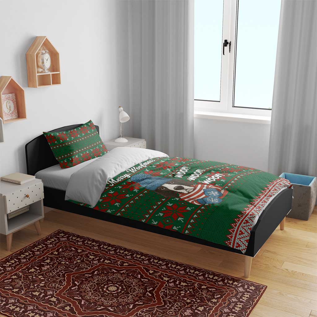 Great Dane Woofmas Christmas Bedding Set Funny Xmas Holiday Patterns - Wonder Print Shop