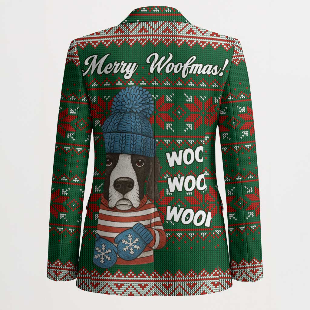 Great Dane Woofmas Christmas Blazer Funny Xmas Holiday Patterns - Wonder Print Shop