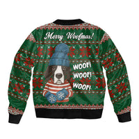 Great Dane Woofmas Christmas Bomber Jacket Funny Xmas Holiday Patterns - Wonder Print Shop
