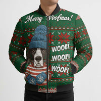 Great Dane Woofmas Christmas Bomber Puffer Jacket Funny Xmas Holiday Patterns - Wonder Print Shop