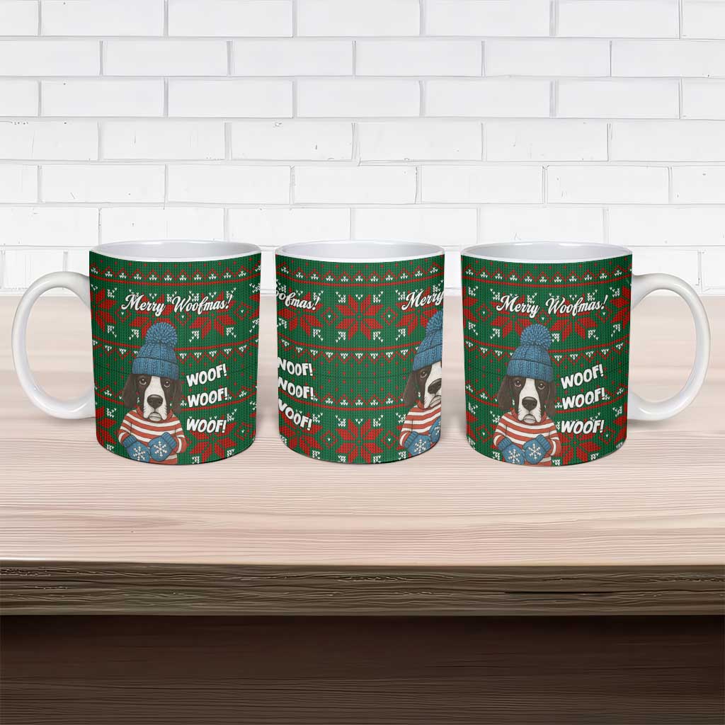 Great Dane Woofmas Christmas Ceramic Mug Funny Xmas Holiday Patterns - Wonder Print Shop