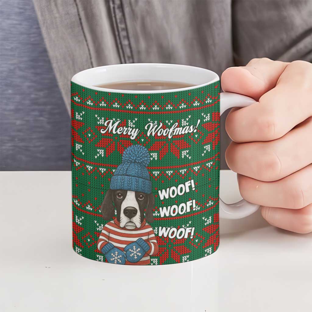 Great Dane Woofmas Christmas Ceramic Mug Funny Xmas Holiday Patterns - Wonder Print Shop