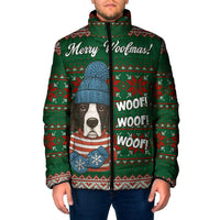 Great Dane Woofmas Christmas Padded Jacket Funny Xmas Holiday Patterns - Wonder Print Shop