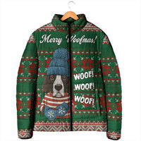 Great Dane Woofmas Christmas Padded Jacket Funny Xmas Holiday Patterns - Wonder Print Shop