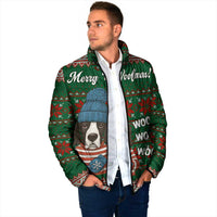 Great Dane Woofmas Christmas Padded Jacket Funny Xmas Holiday Patterns - Wonder Print Shop