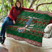 Great Dane Woofmas Christmas Quilt Funny Xmas Holiday Patterns - Wonder Print Shop