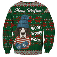 Great Dane Woofmas Christmas Sweatshirt Funny Xmas Holiday Patterns - Wonder Print Shop