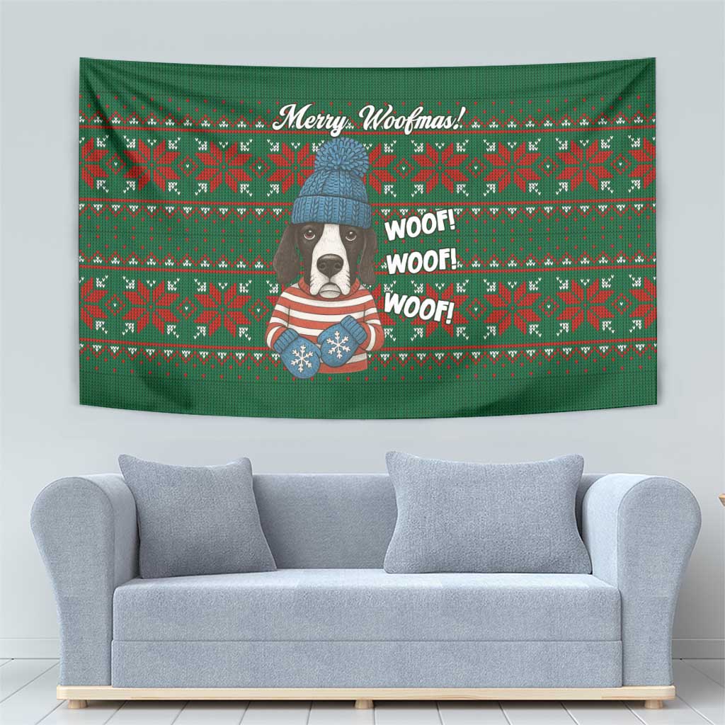 Great Dane Woofmas Christmas Tapestry Funny Xmas Holiday Patterns - Wonder Print Shop