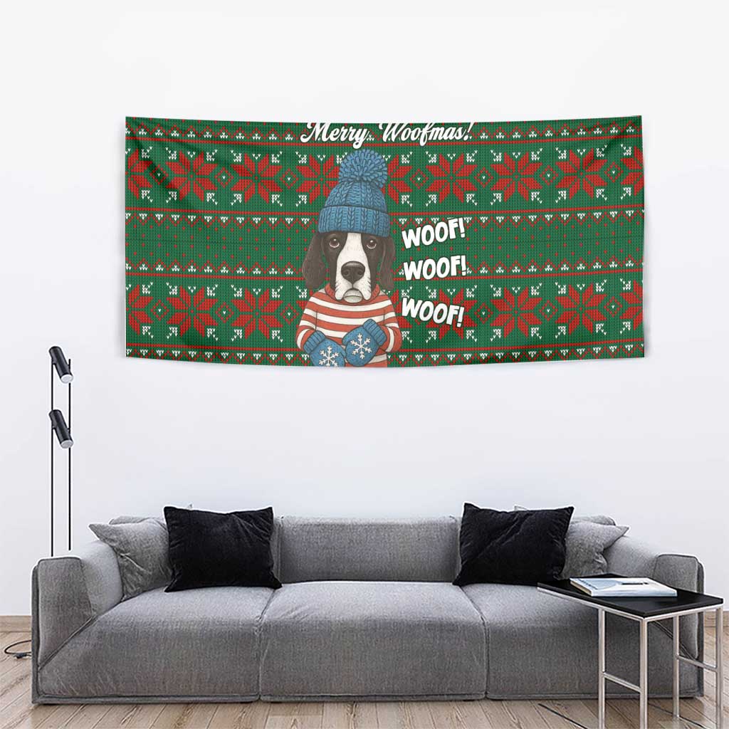 Great Dane Woofmas Christmas Tapestry Funny Xmas Holiday Patterns - Wonder Print Shop