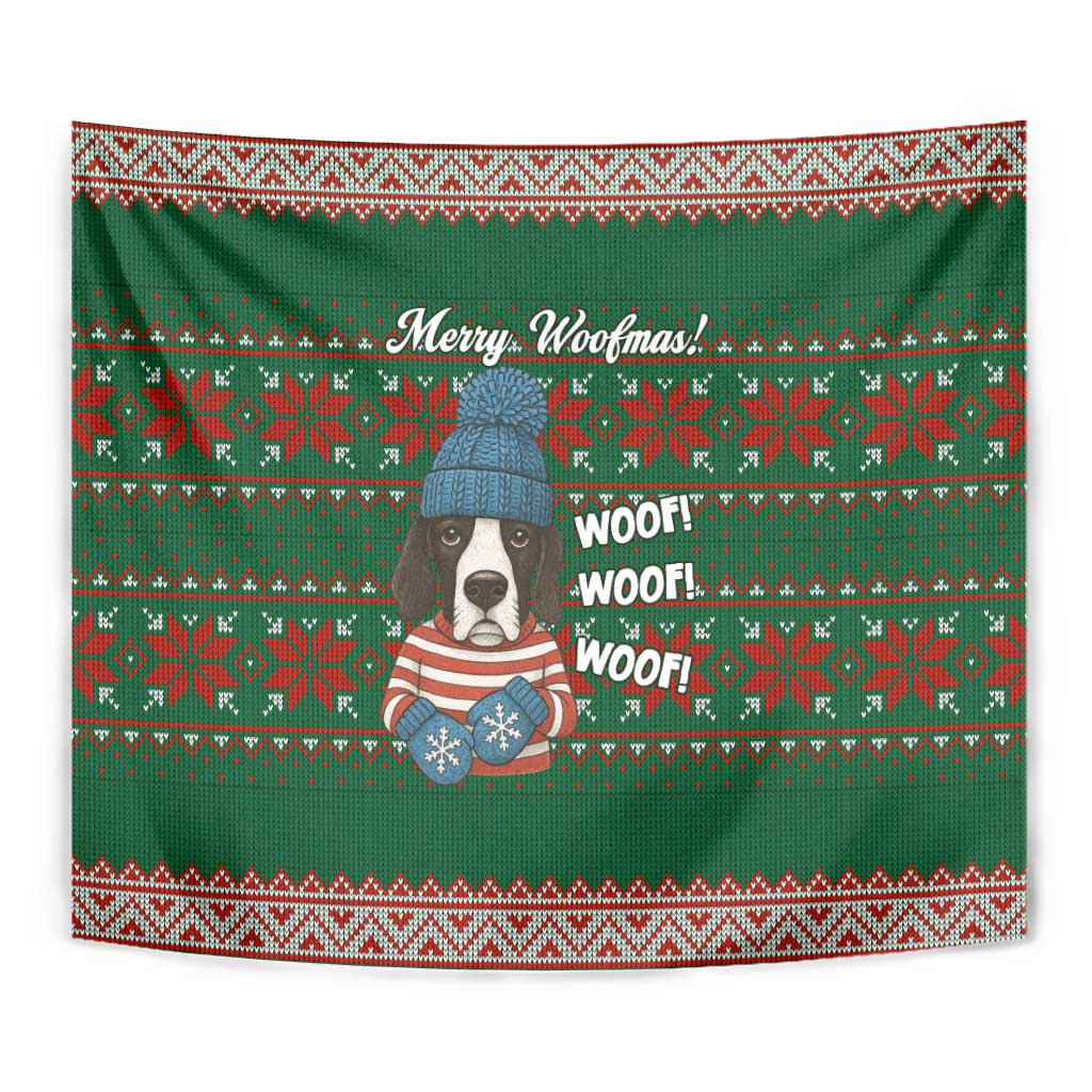 Great Dane Woofmas Christmas Tapestry Funny Xmas Holiday Patterns - Wonder Print Shop