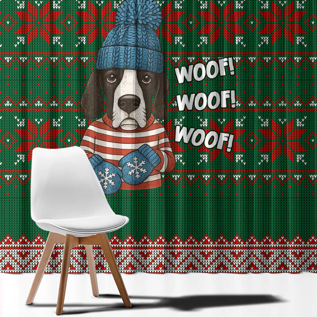 Great Dane Woofmas Christmas Window Curtain Funny Xmas Holiday Patterns - Wonder Print Shop