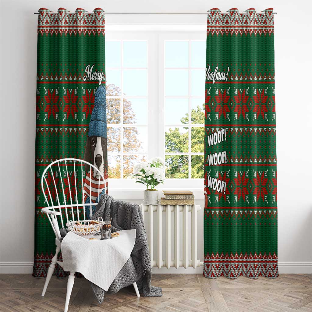 Great Dane Woofmas Christmas Window Curtain Funny Xmas Holiday Patterns - Wonder Print Shop