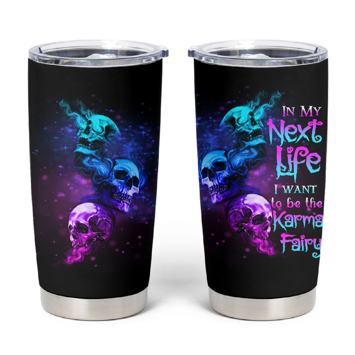 Karma Fairy Three Skulls Tumbler Cup