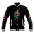 I Am The Storm Tie Dye Rose Skull Baseball Jacket - Wonder Print Shop