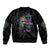 I Am The Storm Tie Dye Rose Skull Bomber Jacket - Wonder Print Shop